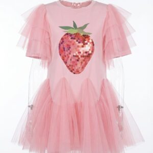 Vestido Fresa Tul